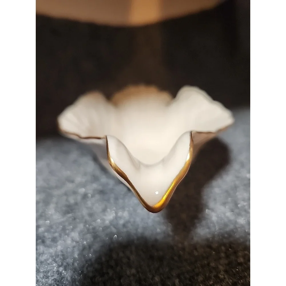 LENOX‎ DOVE CANDY DISH Bird-Shape Bowl Cream Ivory 24k Gold Trim